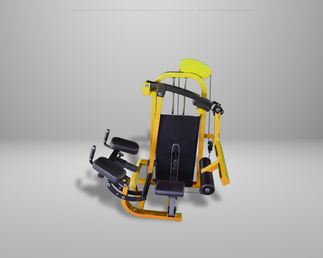 Máquina para glúteo con movimiento asistido con Tolva